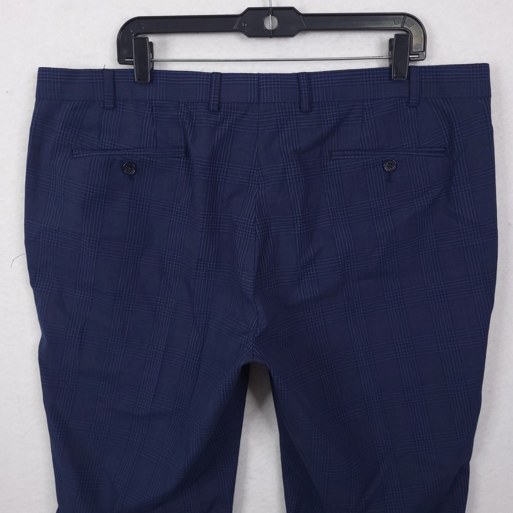 Lauren Ralph Lauren Dress Pants Men 40x30 Navy Glen Plaid Stretch Trousers - Picture 8 of 13